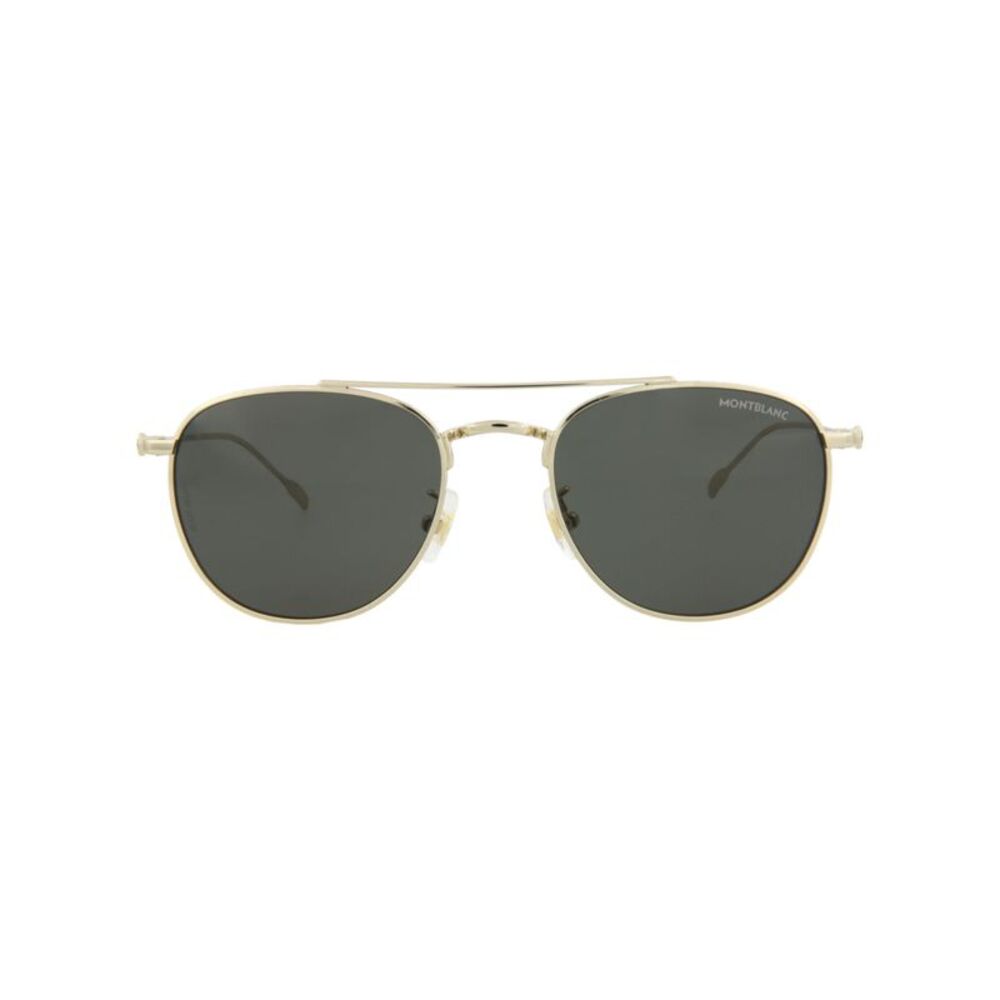 Montblanc Aviator-Frame Metal Sunglasses Gold Mens